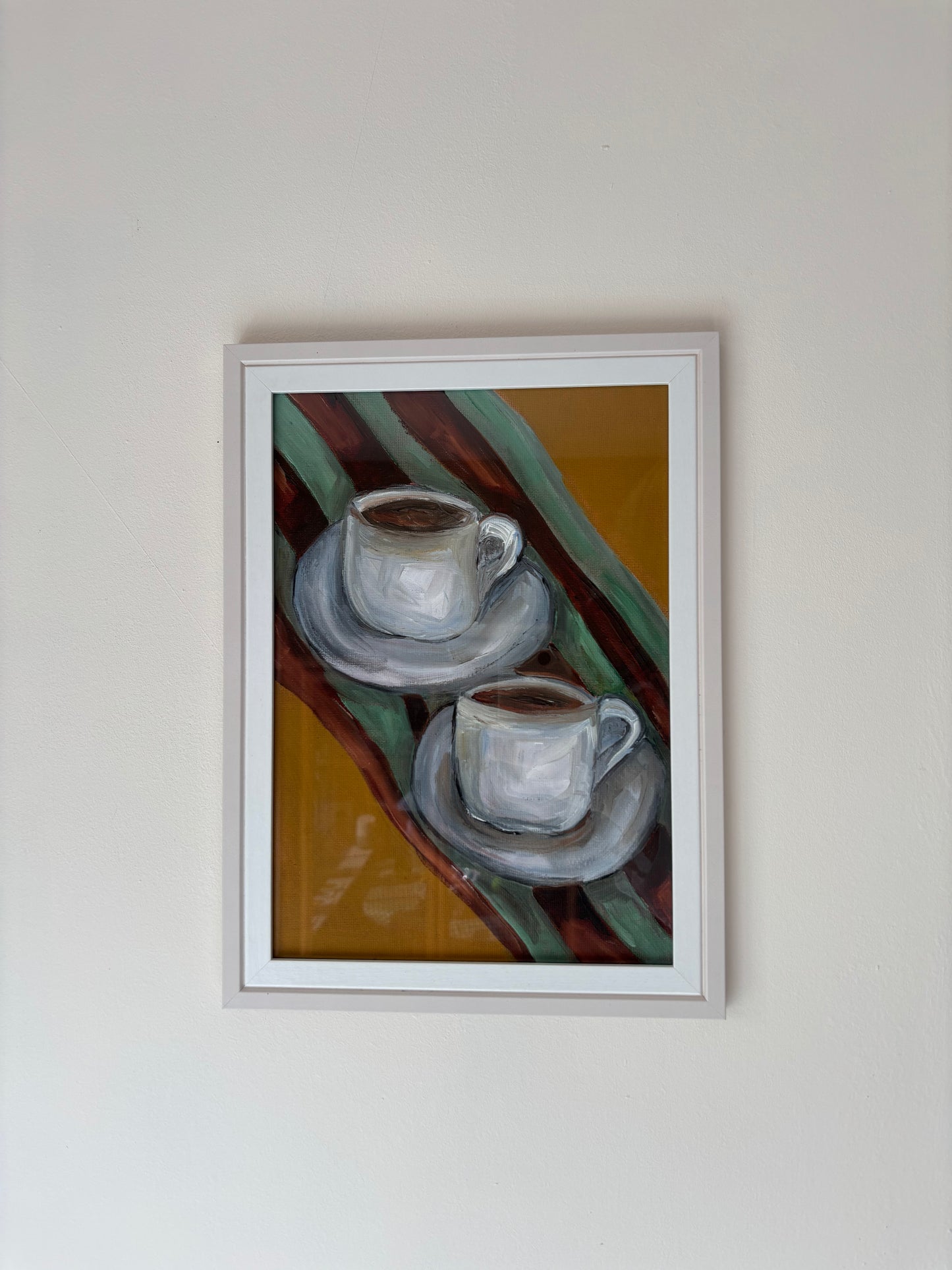 "Espresso Date" Original Framed