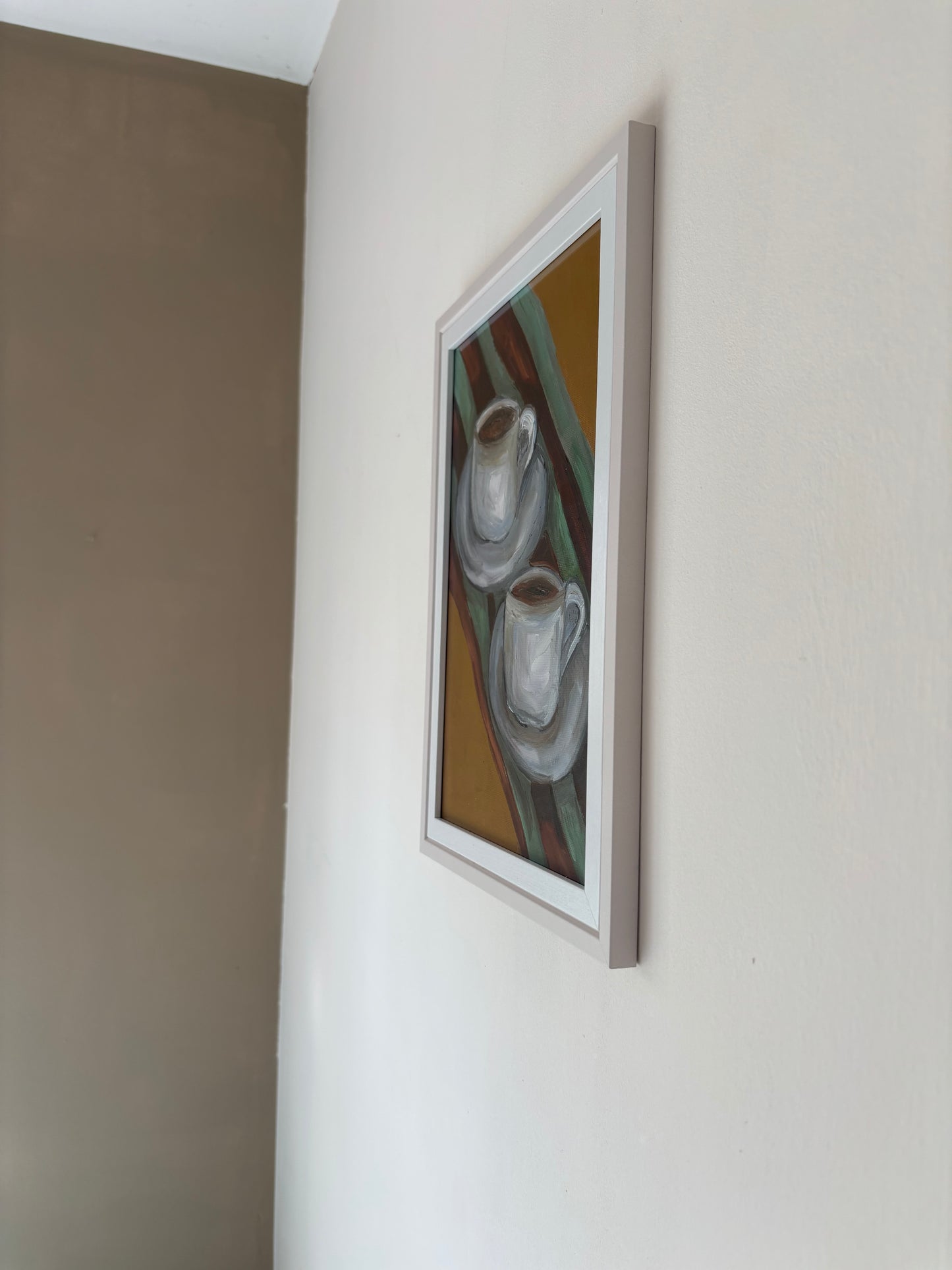 "Espresso Date" Original Framed