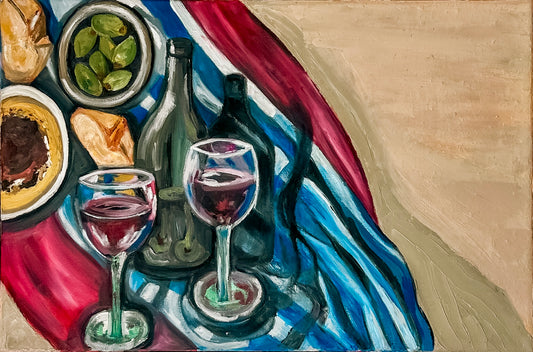 "An Evening with my Parents" Art Print