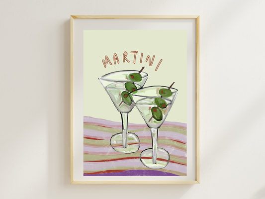 Two Martini's Print
