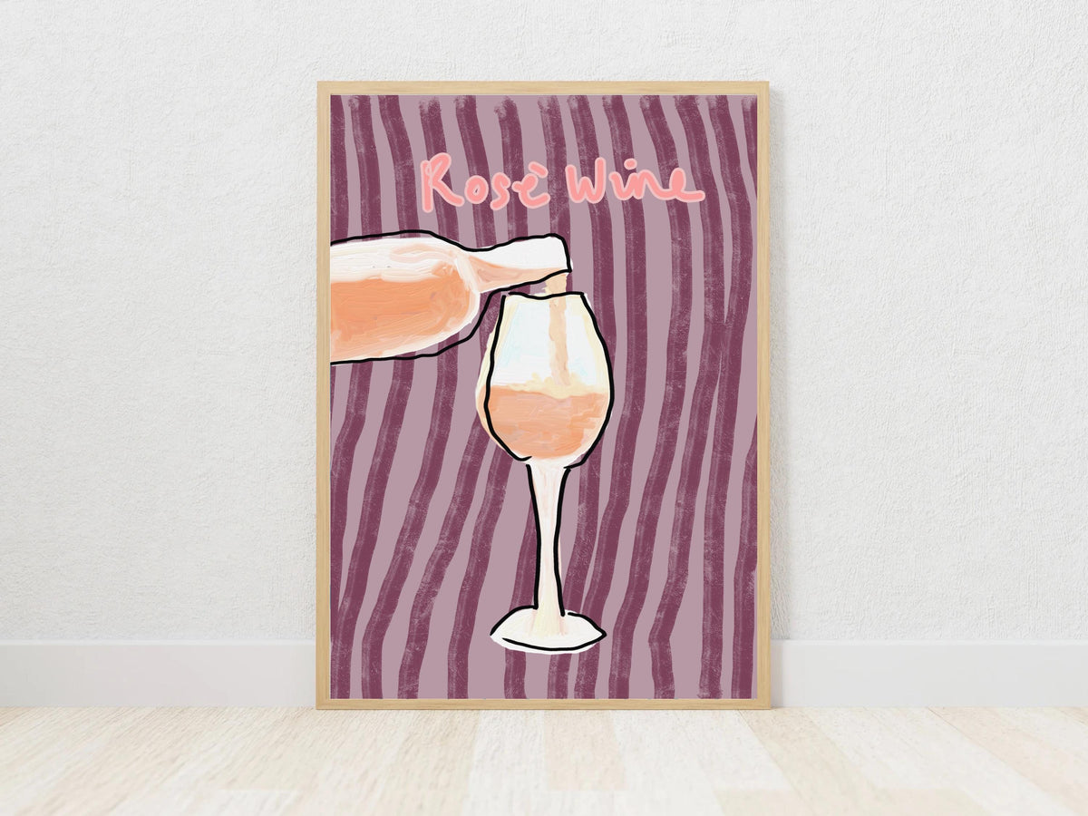 Rose Wine Print
