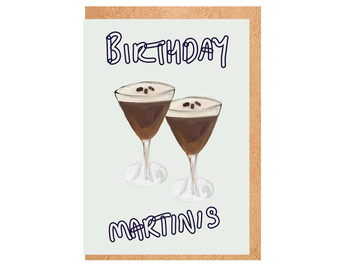 Handmade Espresso Martini Birthday Card | Cocktail Lover A6 Greeting