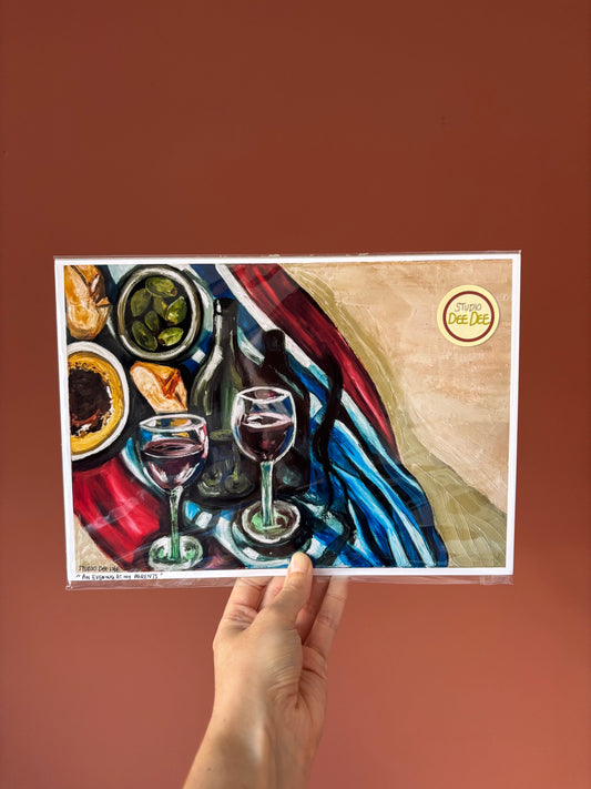 "An Evening with my Parents" Art Print