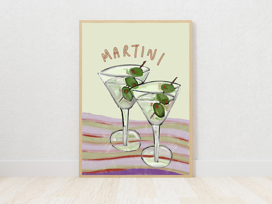 Two Martini's Print