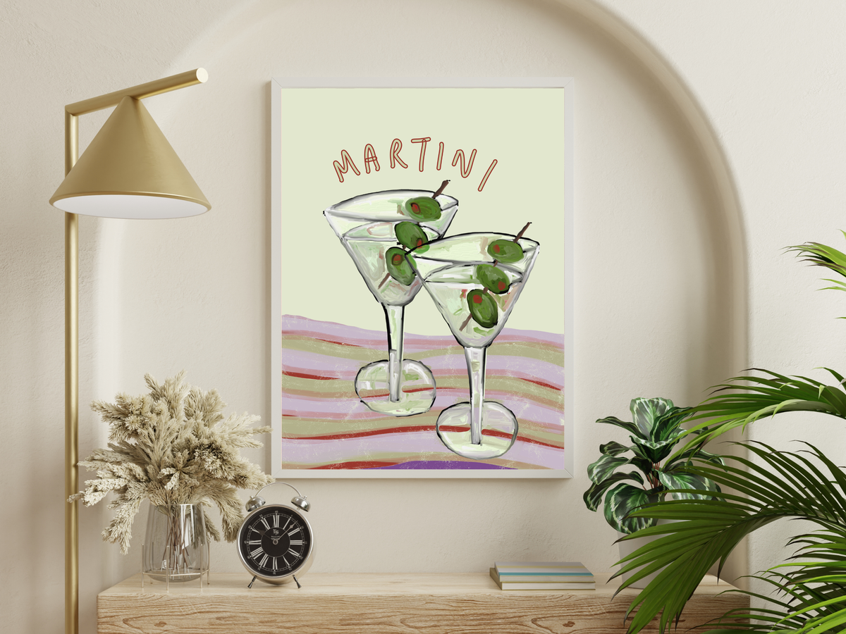 Two Martini's Print