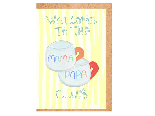 New Parents Card | Mama Papa Club Illustrated Congratulations Mug Design