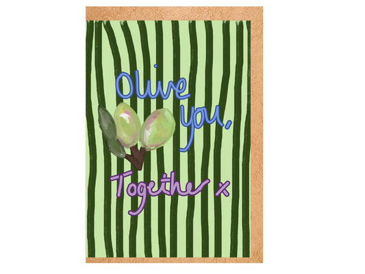 Olive You Together card | Wedding and Engagement Congratulations card