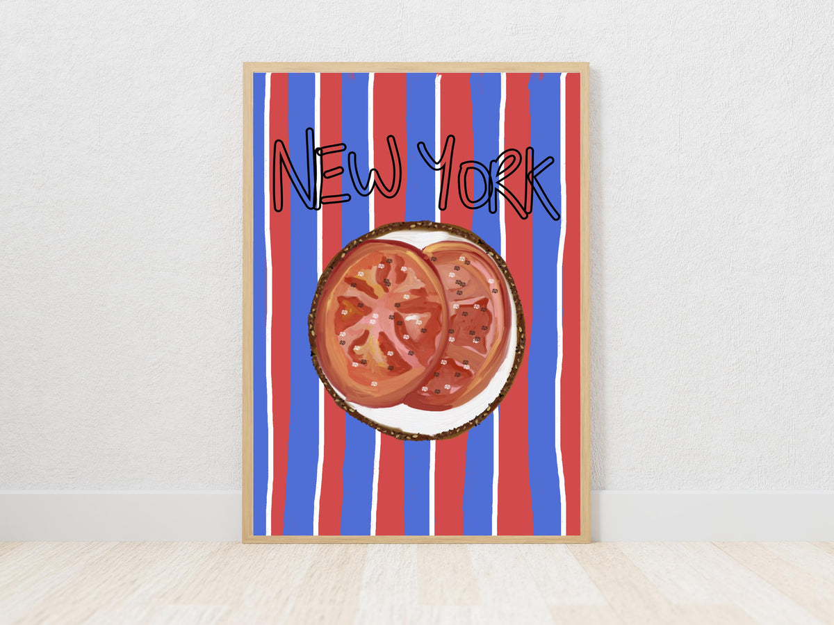 New York Bagel Print
