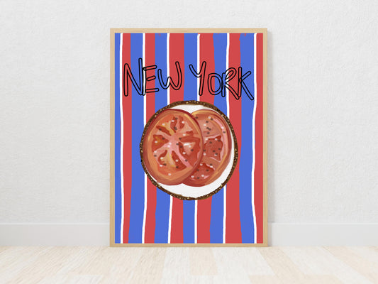 New York Bagel Print