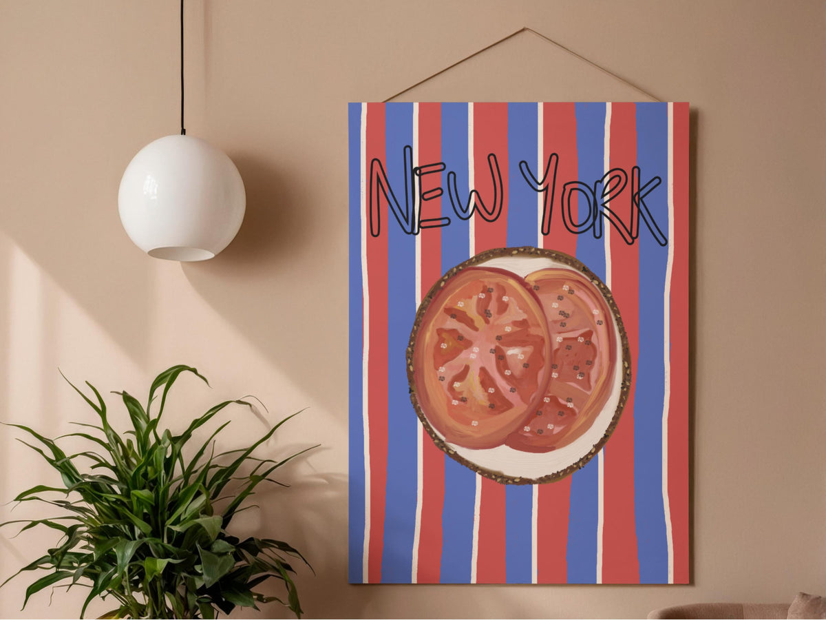 New York Bagel Print