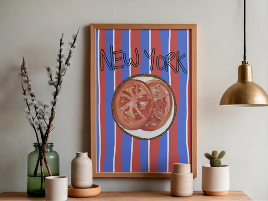 New York Bagel Print