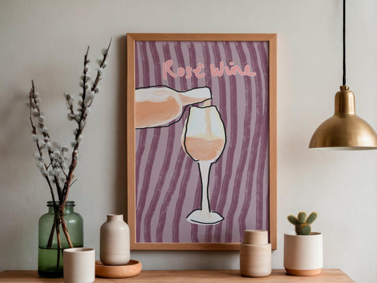 Rose Wine Print