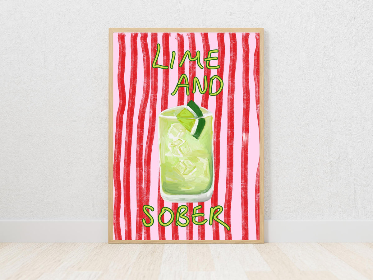 Lime and Sober Print
