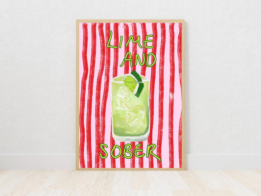 Lime and Sober Print