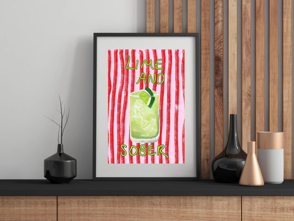 Lime and Sober Print