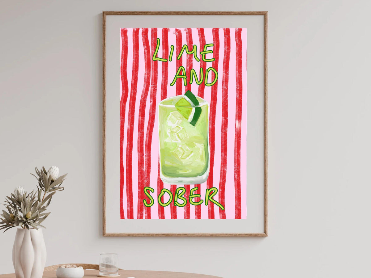 Lime and Sober Print