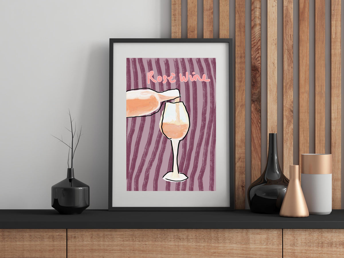 Rose Wine Print