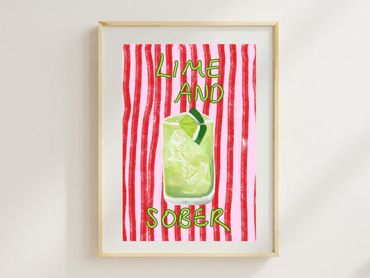 Lime and Sober Print